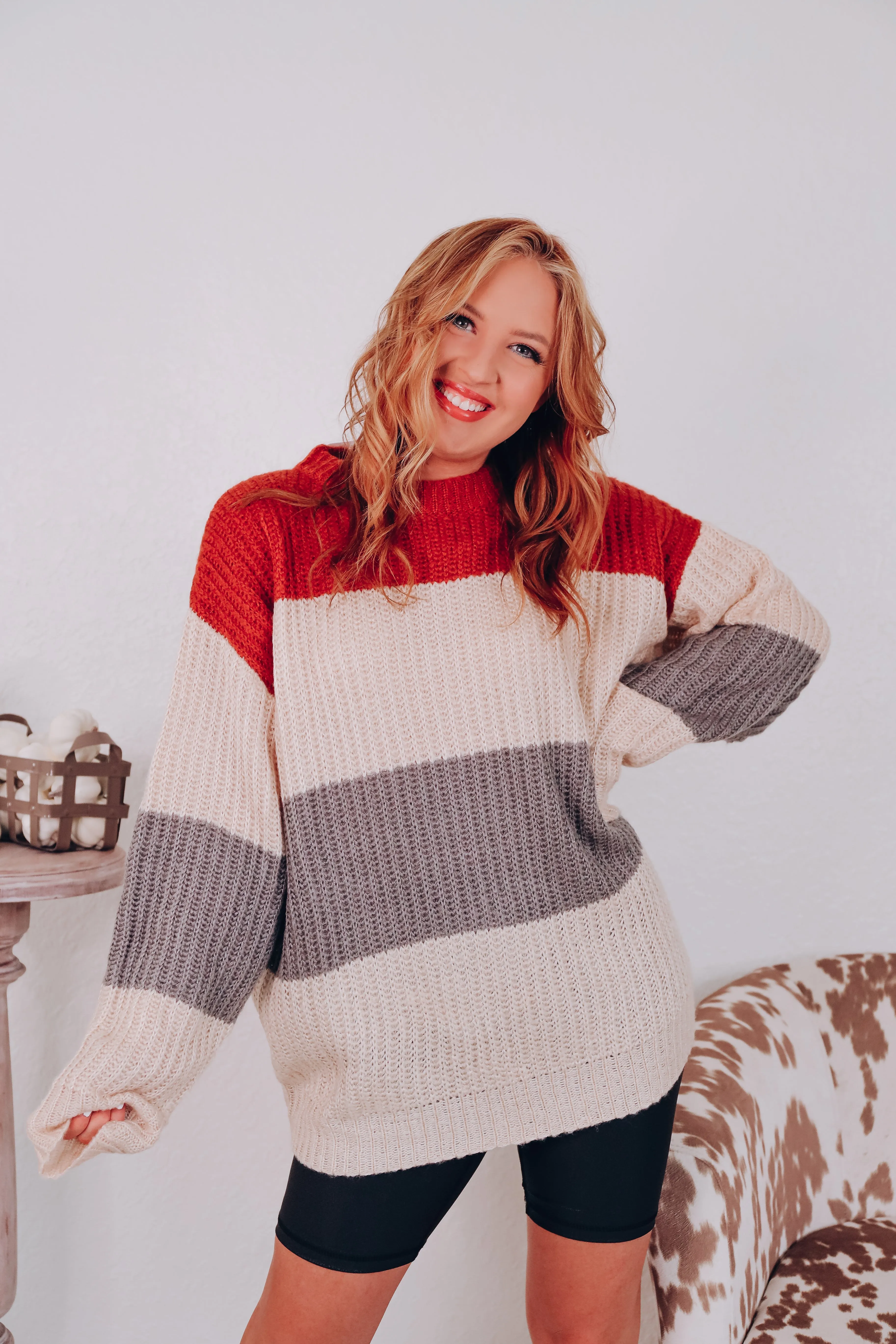 Soft And Cozy Color Block Sweater