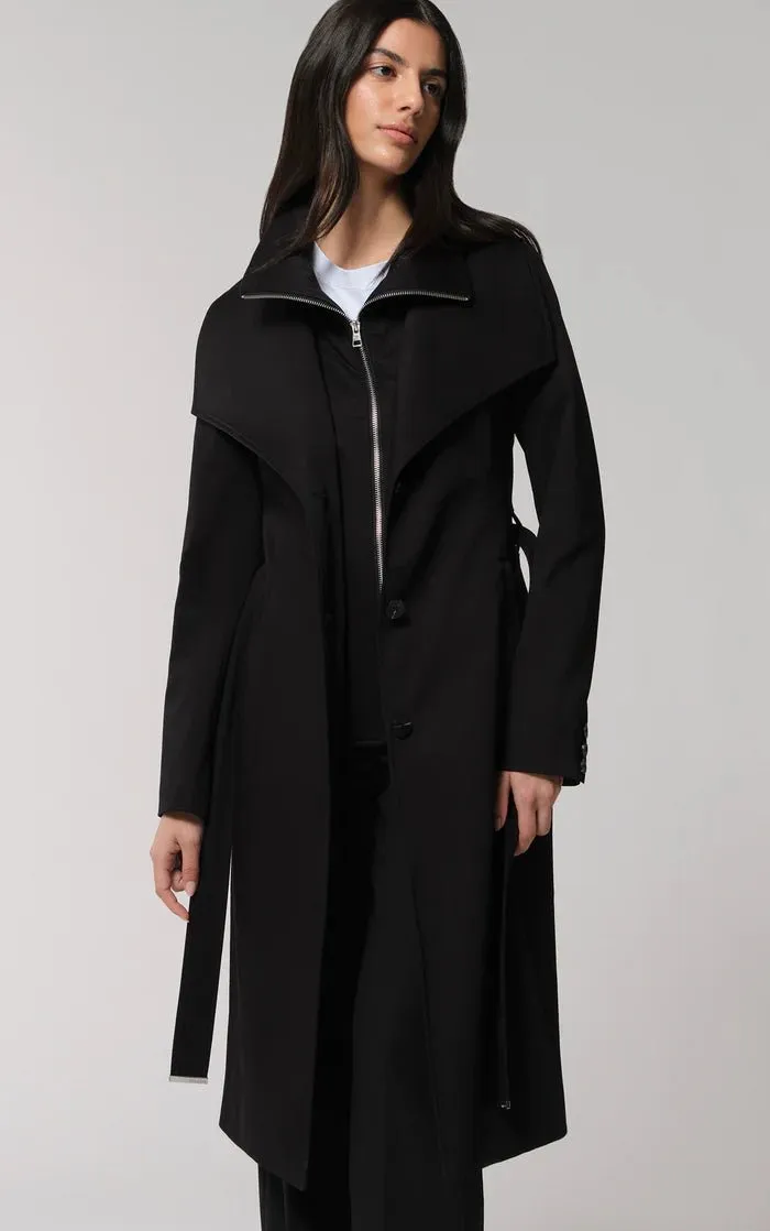 SOIA&KYO ILANA-T - Slim-Fit Trench With Bib Collar