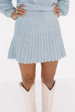 Stay Cozy Skirt - Blue