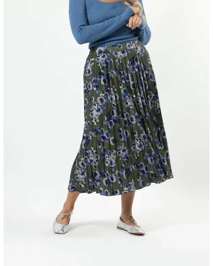 Stella and Gemma Brigette Blurred Blooms Lime Skirt