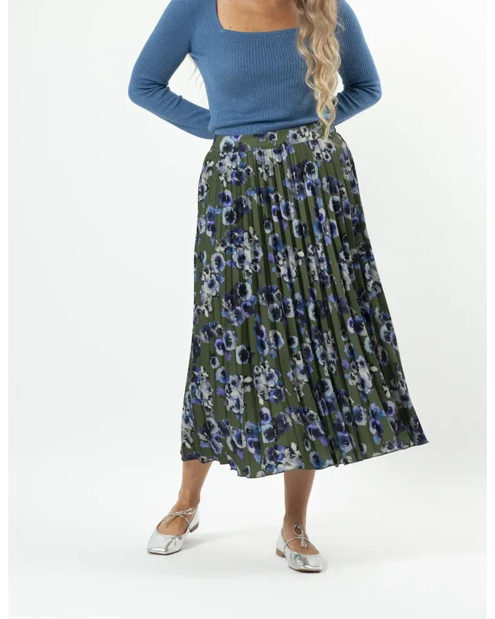 Stella and Gemma Brigette Blurred Blooms Lime Skirt