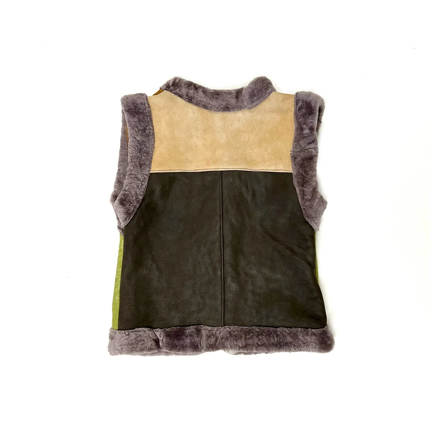 STEPPE kids' gilet S / Tan   Green