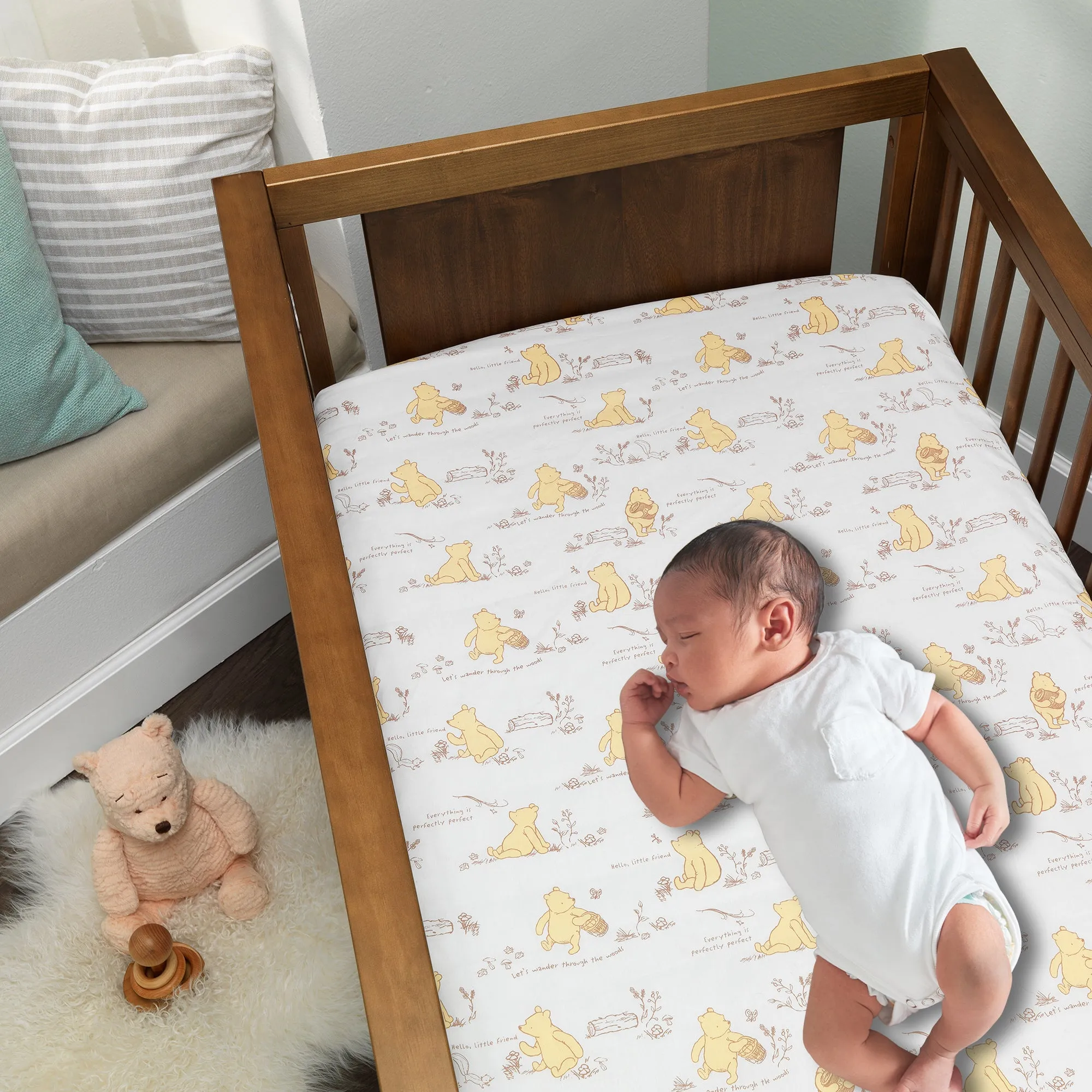 Storytime Pooh 3-Piece Crib Bedding Set