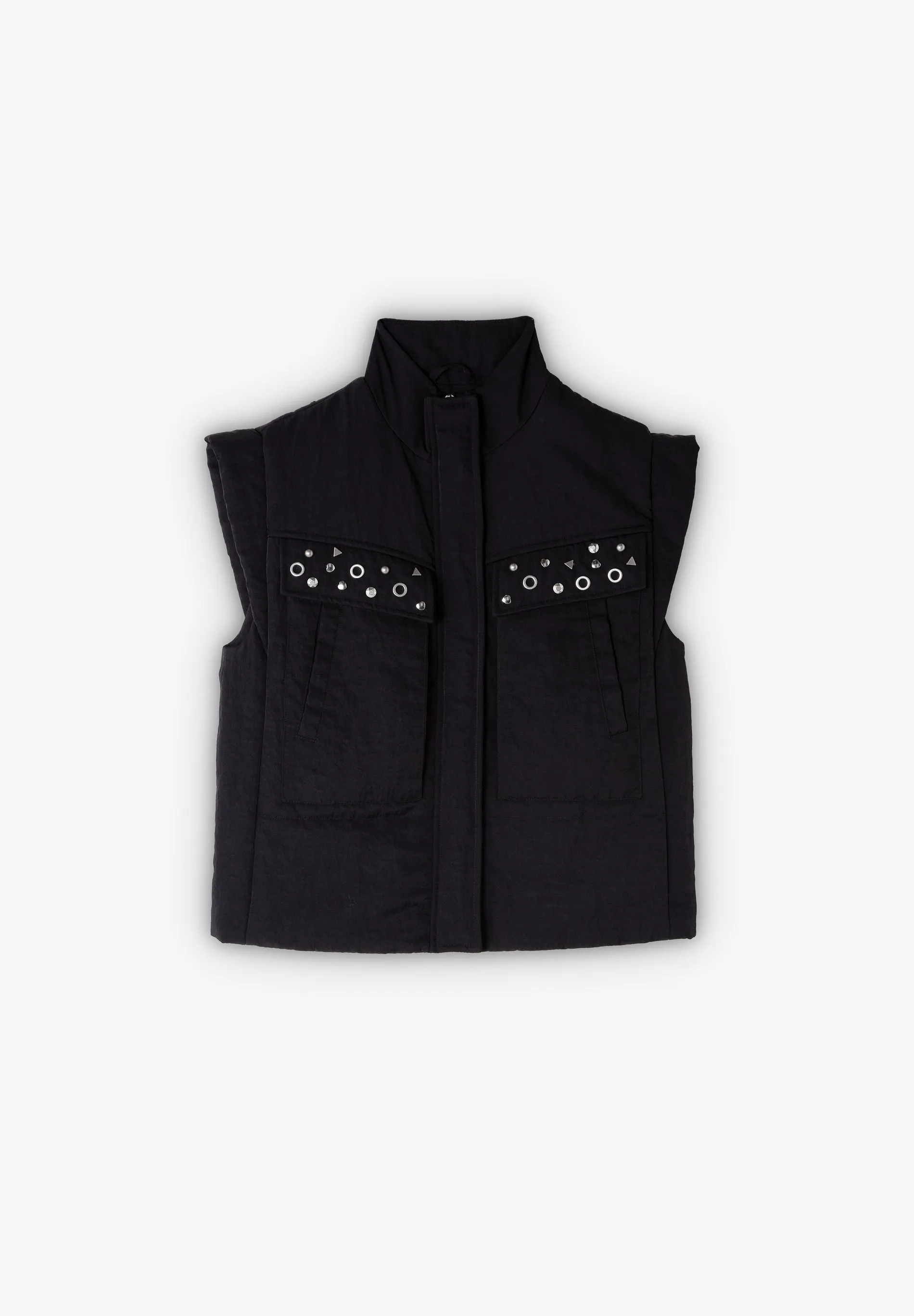 STUDDED POCKET GILET