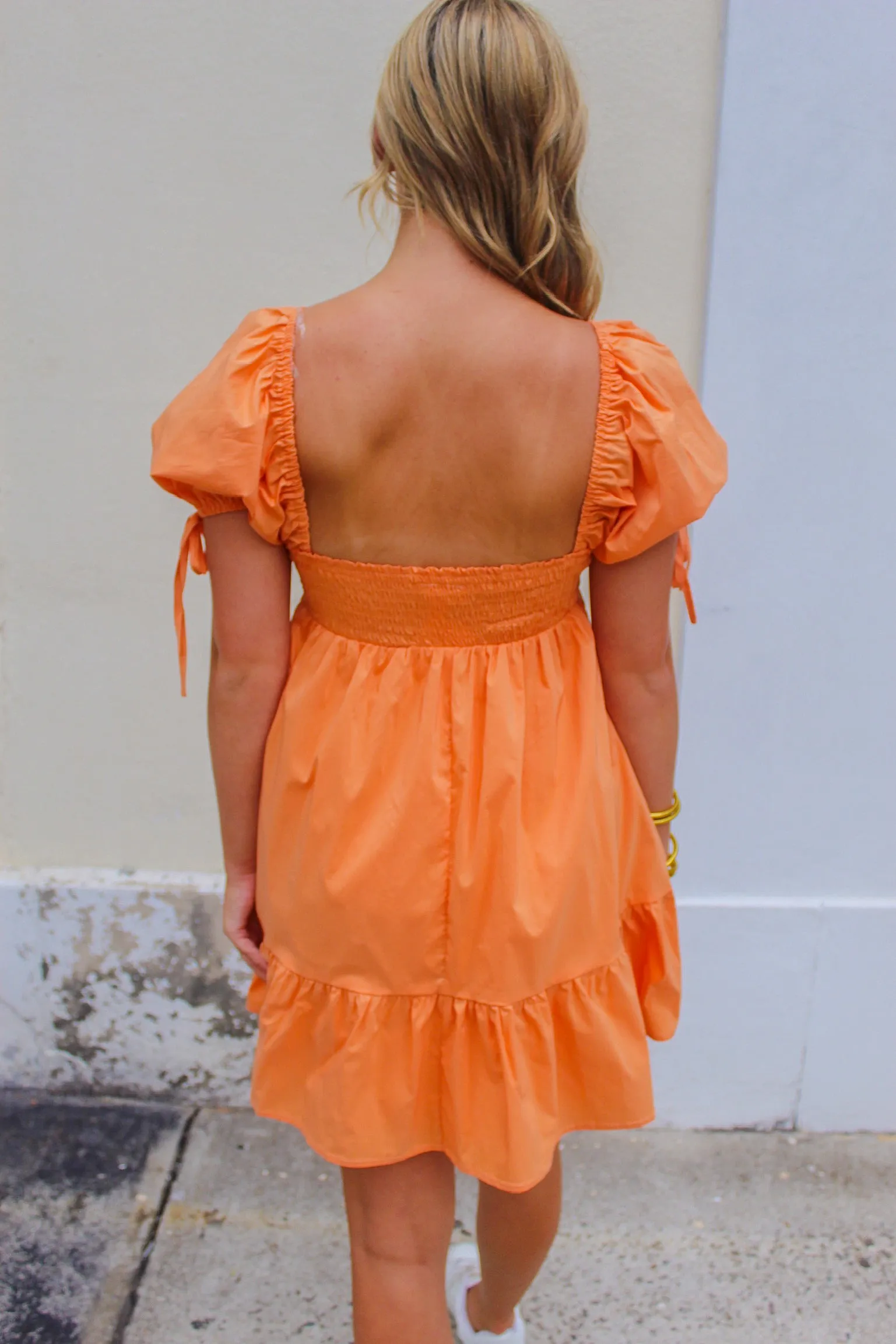 Summer Sun Babydoll Dress- Orange