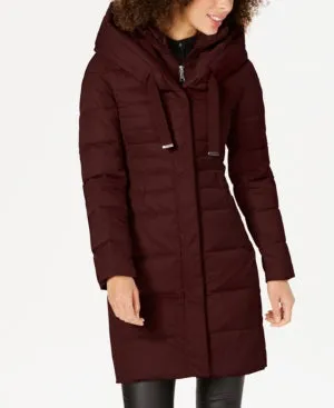 Tahari Pillow-Collar Hooded Down Puffer Coat