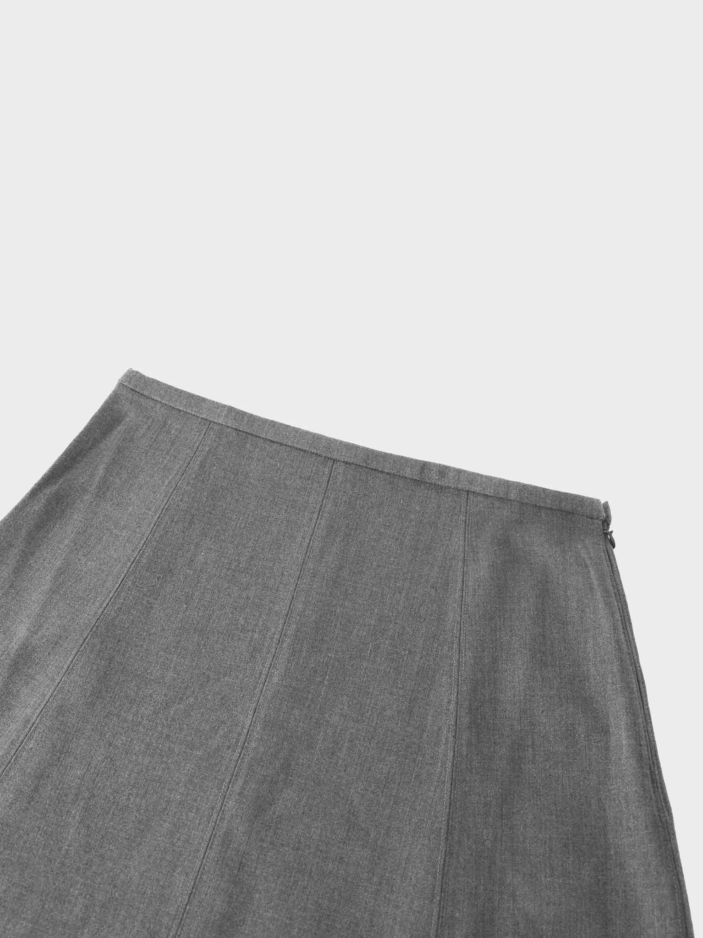 The Basic Flare Skirt 37"-Grey