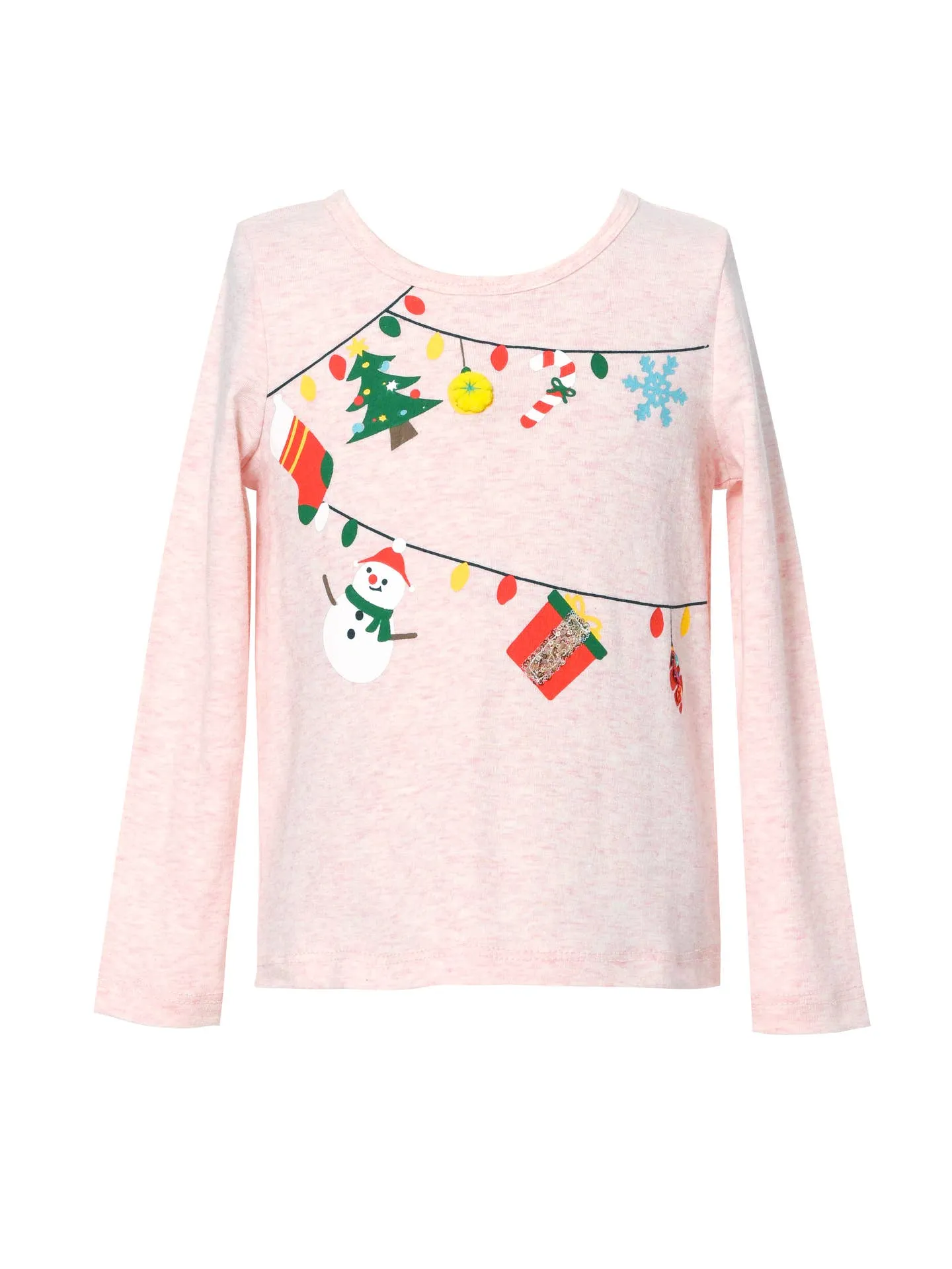 Toddler l Little Girls Christmas Garland Graphic Tee