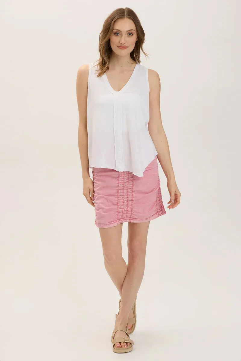 Trace Skirt - Distress Wash Rose