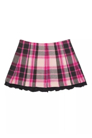 Tween Bottoms | Elicia Pink Plaid Skirt | Katie J NYC