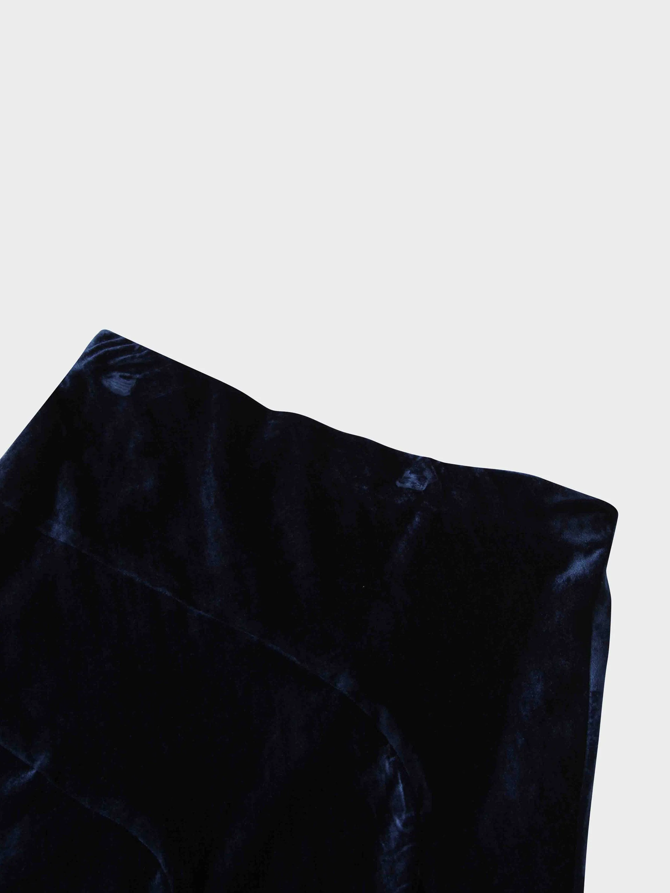 Velvet Slip Skirt-Navy