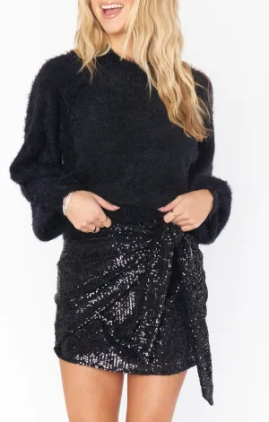 Why Knot Skirt ~ Midnight Glitz Sequins