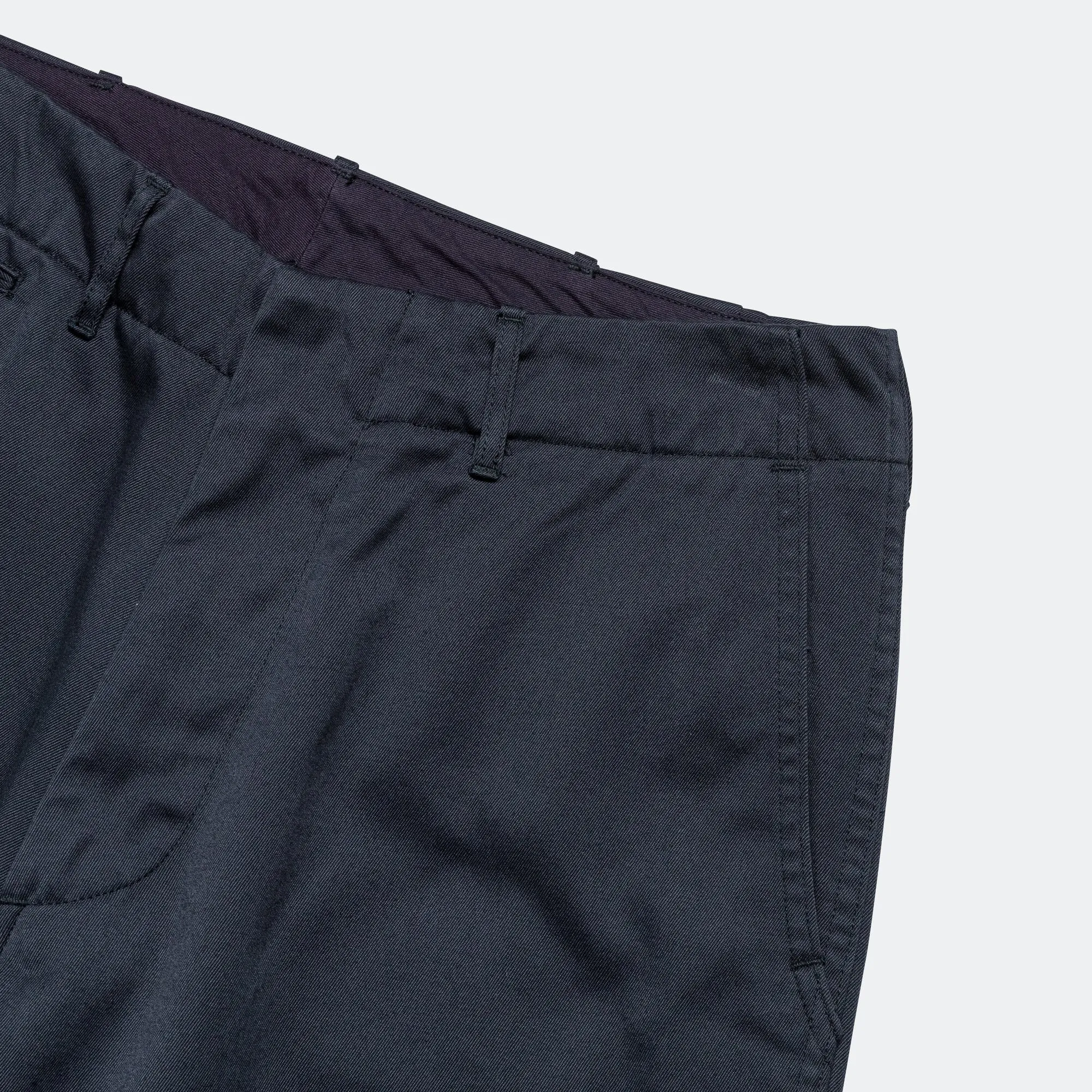 Wide Chino Pants - Navy