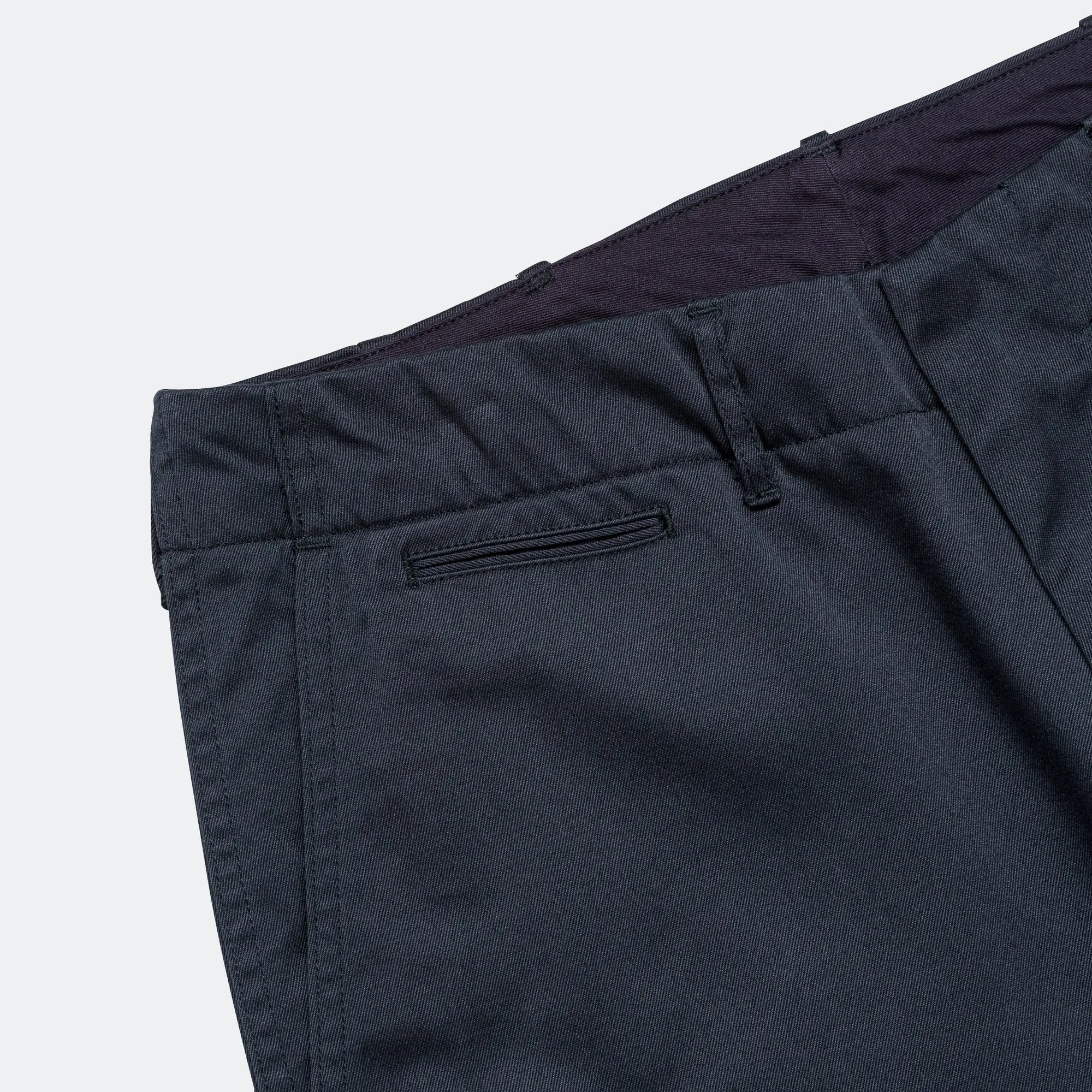 Wide Chino Pants - Navy