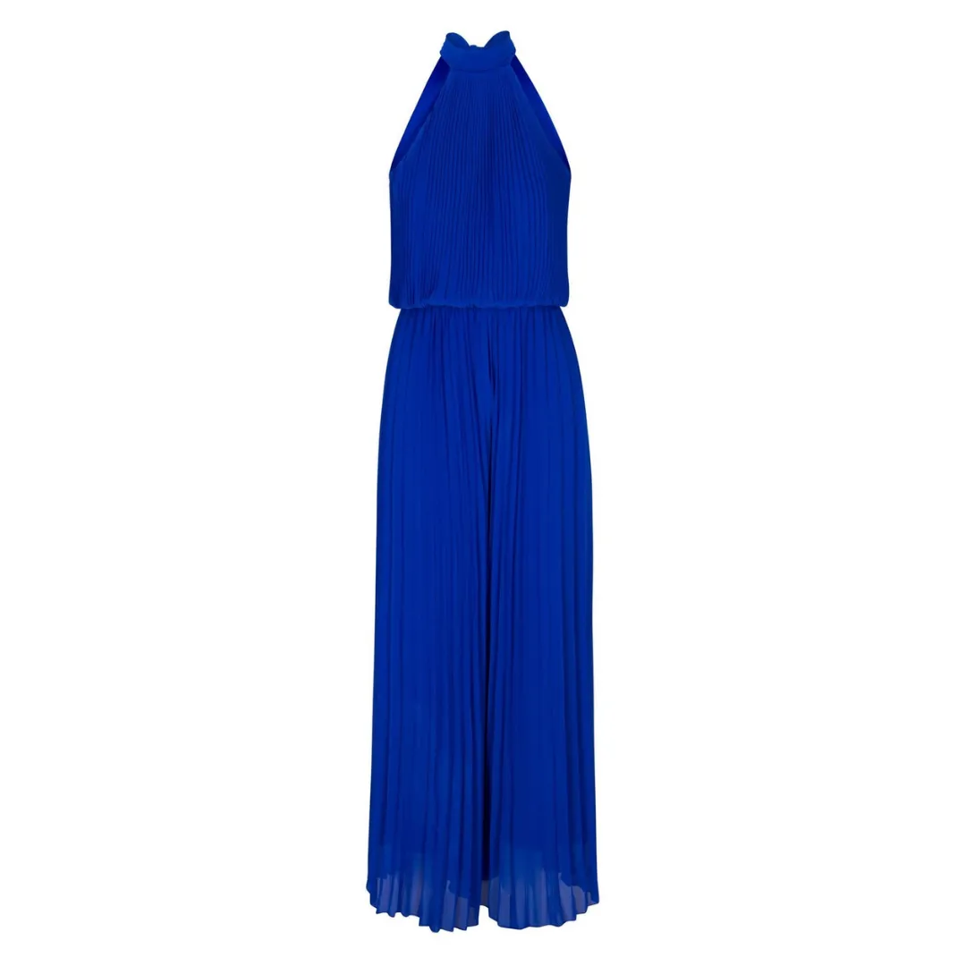 Wild Orchid Pleat Jumpsuit - Royal