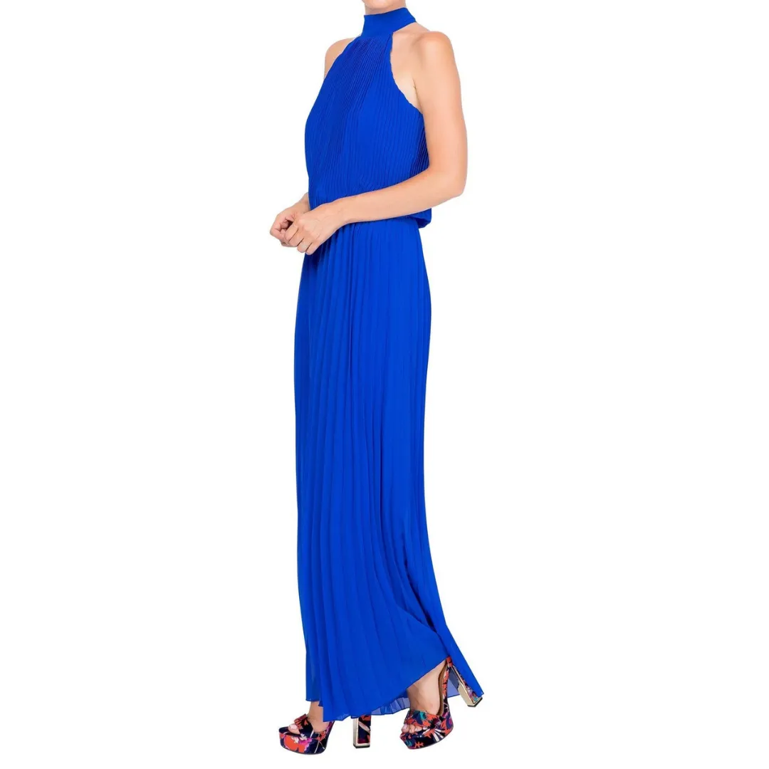 Wild Orchid Pleat Jumpsuit - Royal