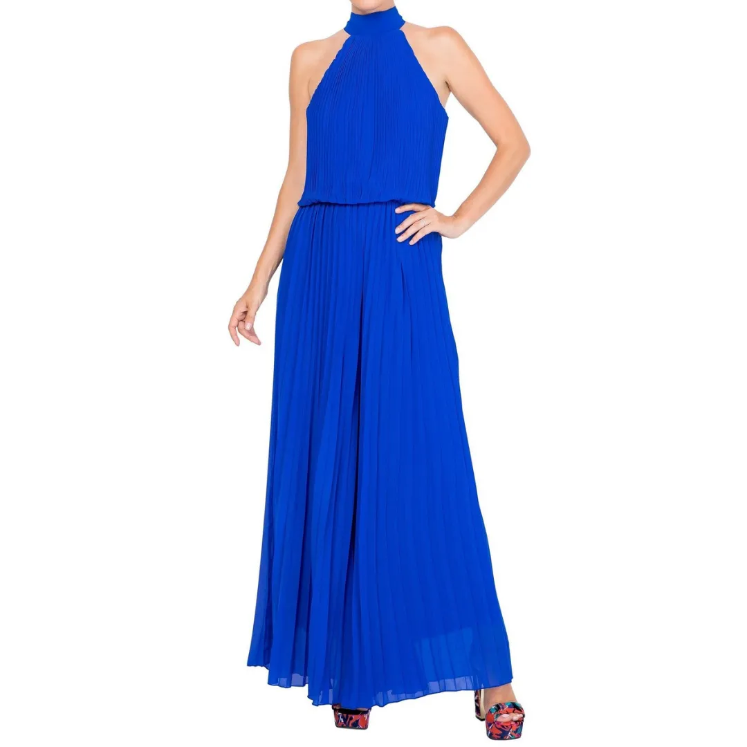 Wild Orchid Pleat Jumpsuit - Royal