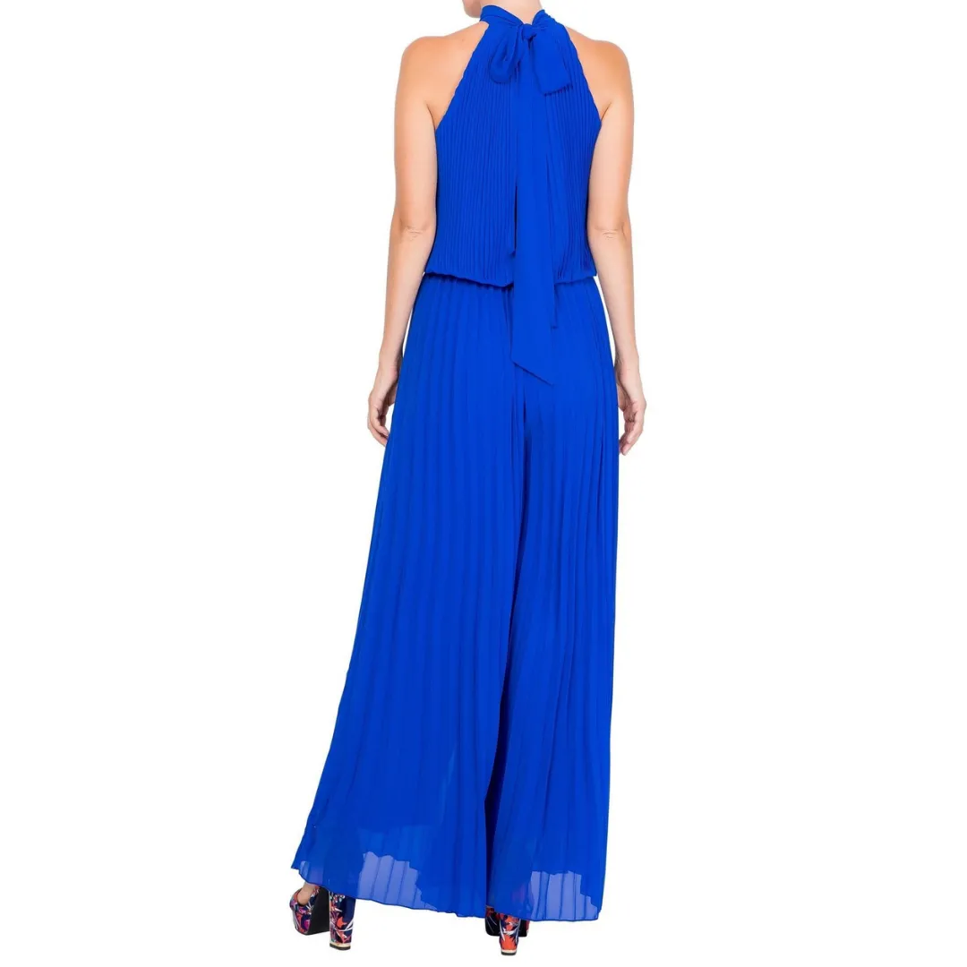 Wild Orchid Pleat Jumpsuit - Royal