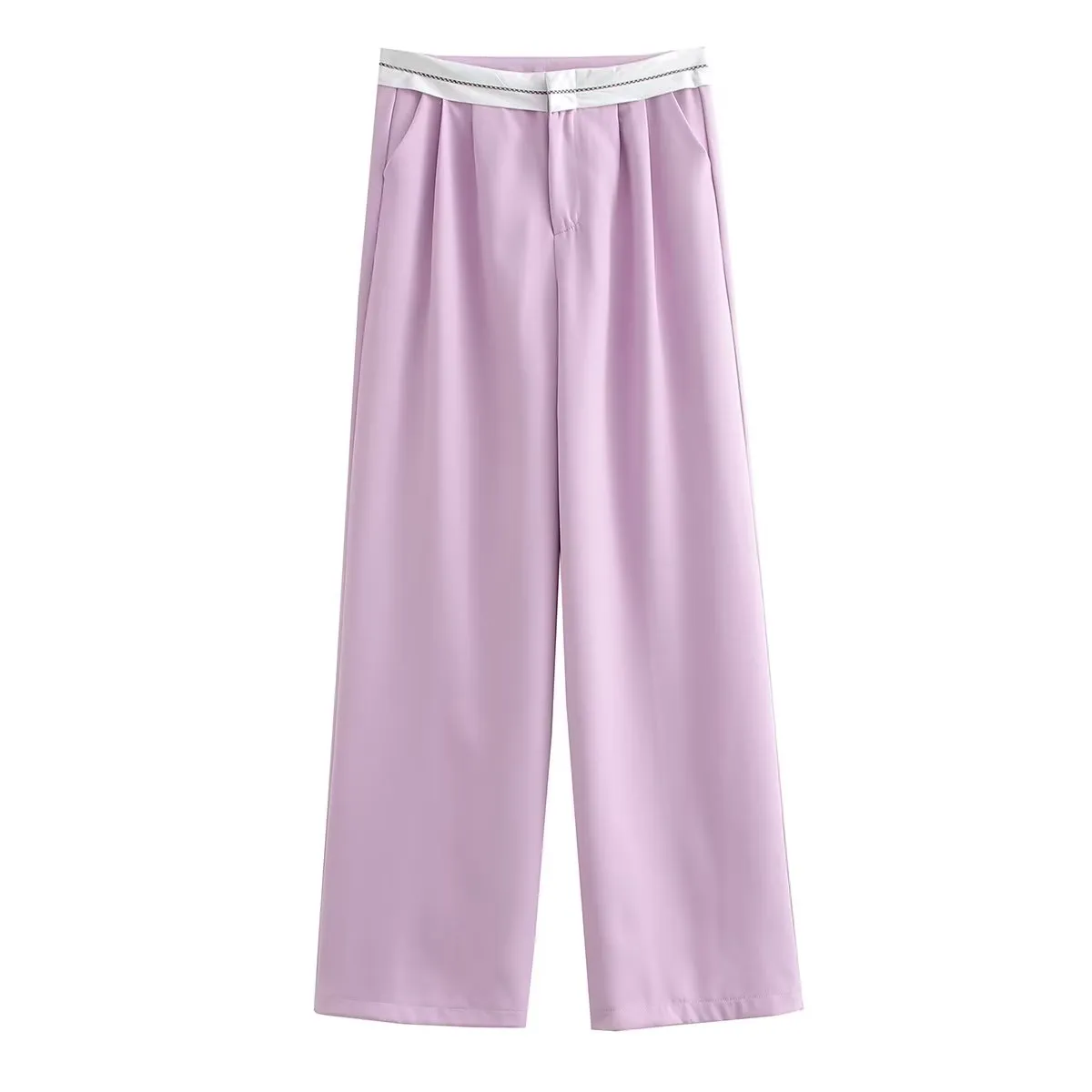 Women Straight Leg Trousers with pockets