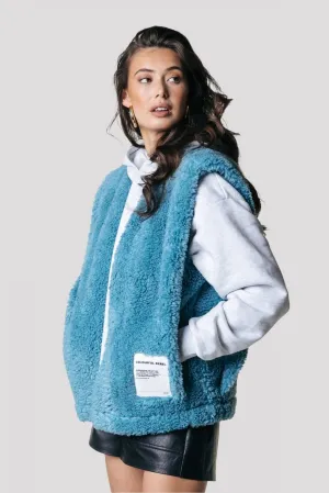 Yoni Teddy Gilet | Adriatic Blue