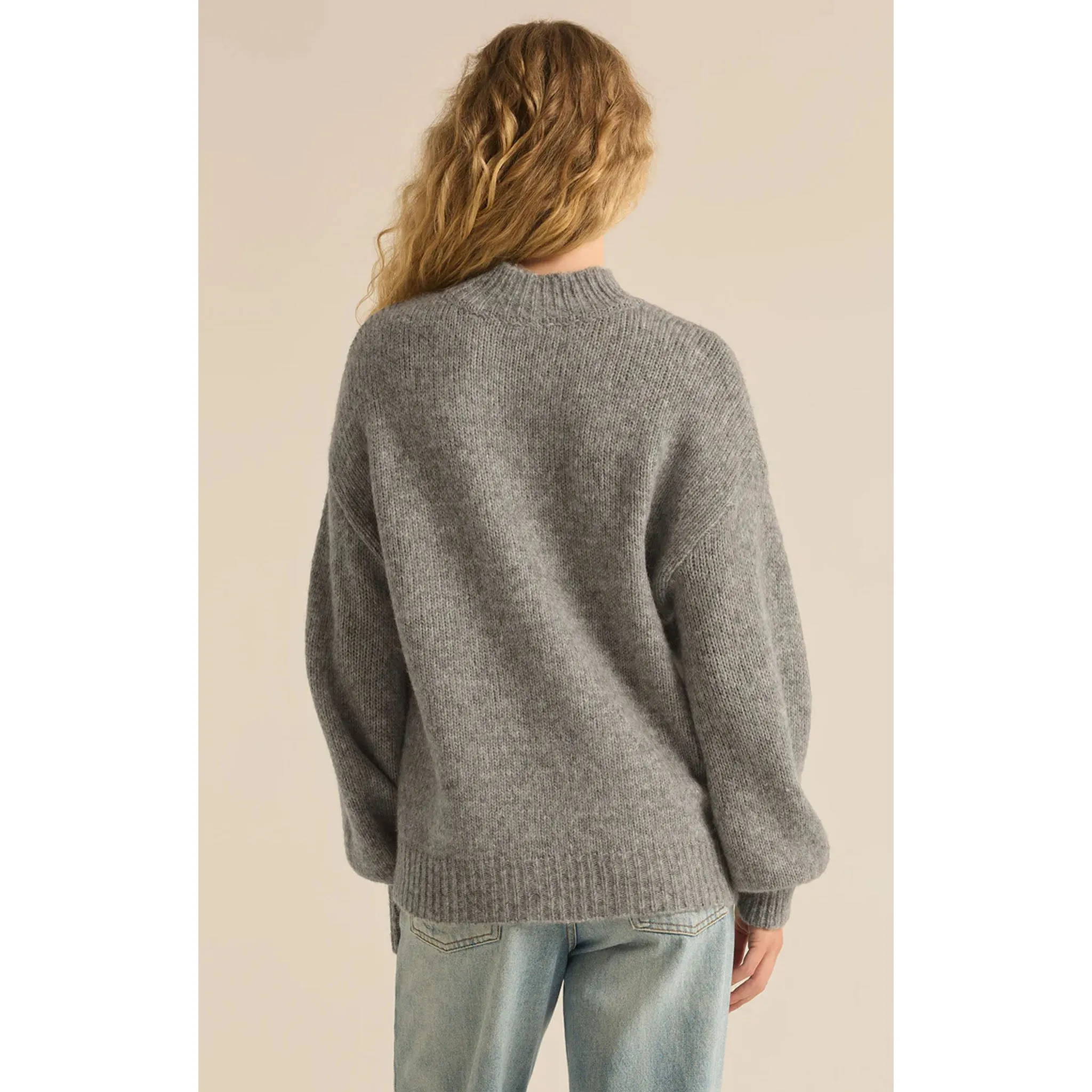 Z Supply Danica Sweater in Classic Heather Grey