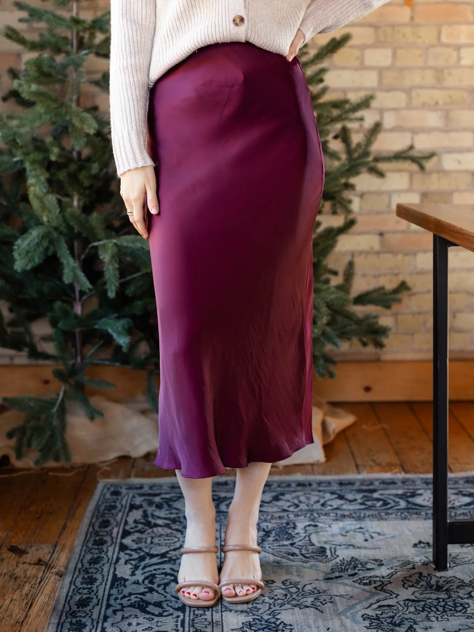 Z Supply Europa Poly Sheen Skirt