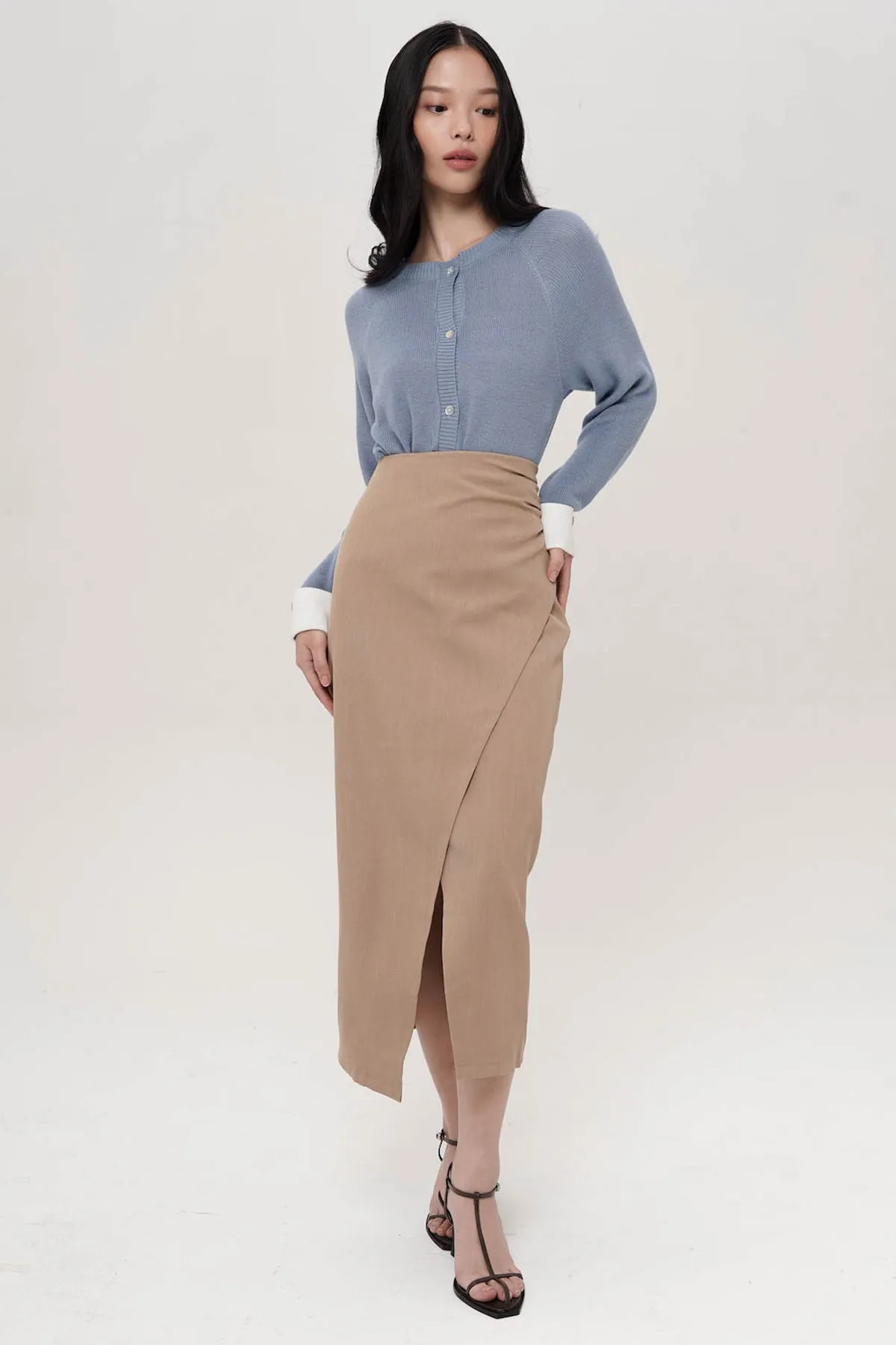 Zamora Midi Skirt In Brown