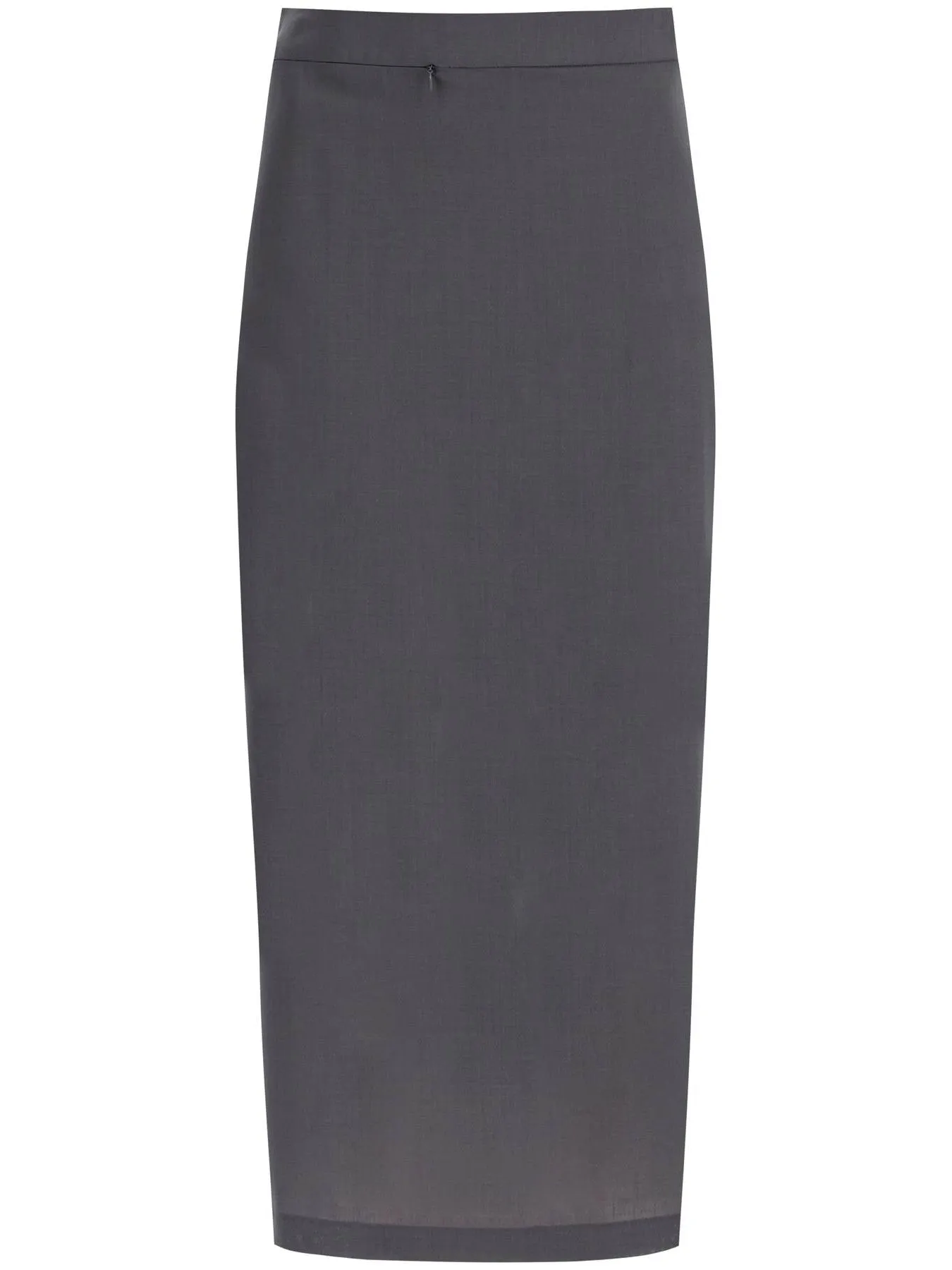 Zipper Detail Midi Skirt